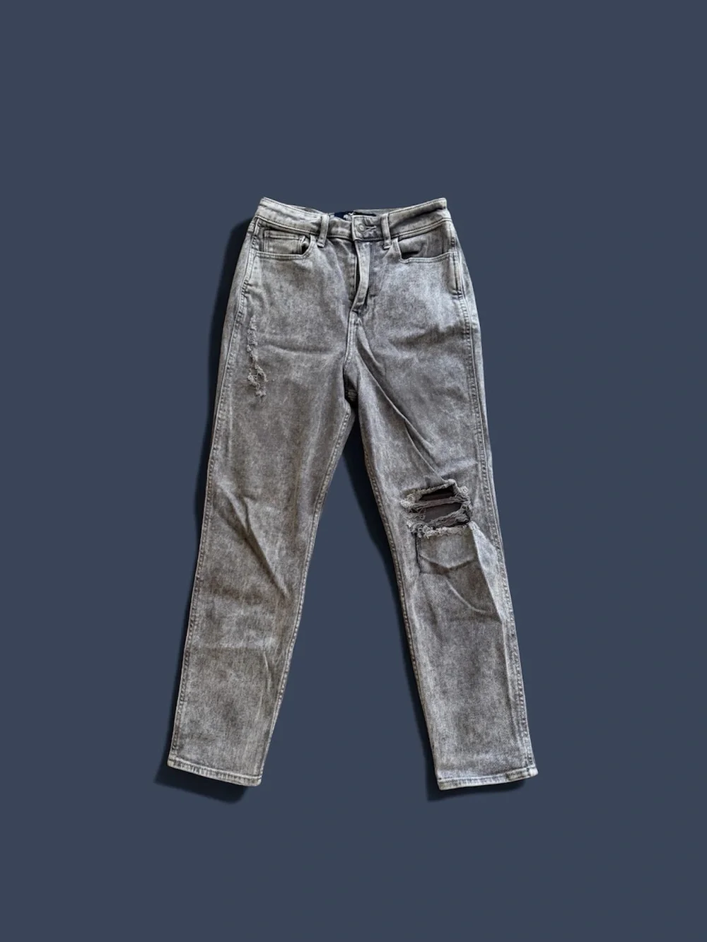 Gray Hollister Ultra High-Rise Mom Jean